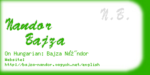 nandor bajza business card